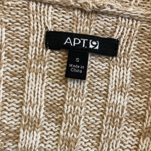 SOLD❣️❣️Vintage Y2K Tan Long Open Waterfall Ruffled Knit Cardigan✨ - Picture 6 of 6